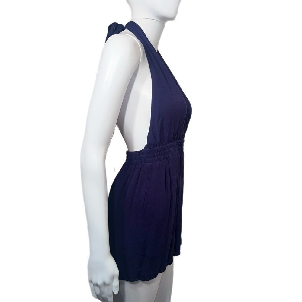 Lulus Milos Convertible Halter Romper (S) Navy Blue